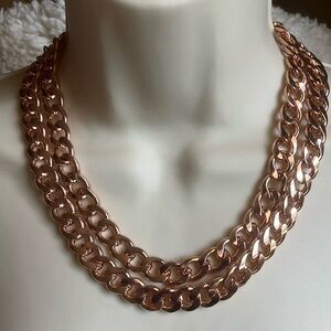 Elegant Rose Gold Double Chain Necklace By Baublebar
